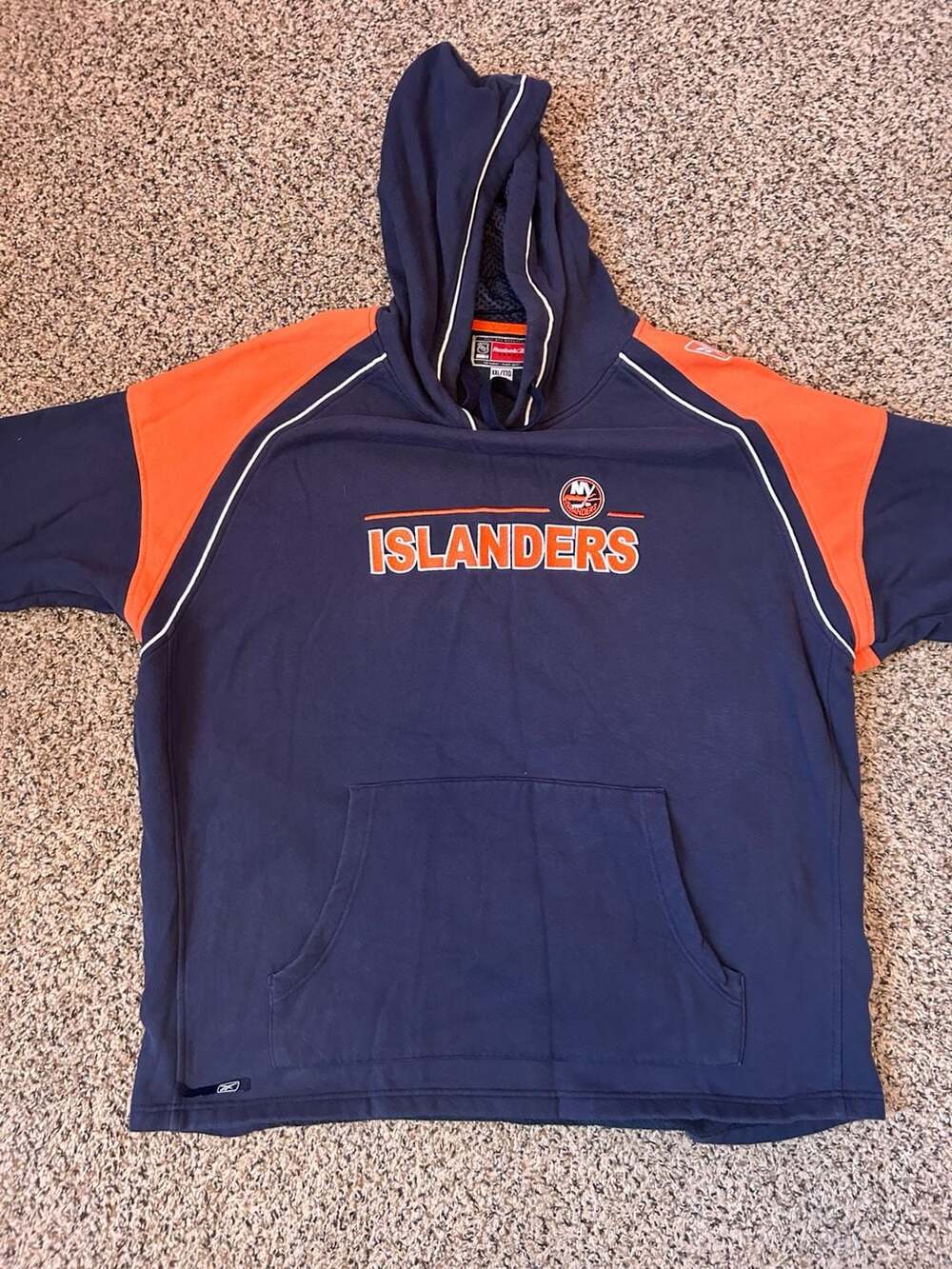 Reebok New York Islanders Hoodie Size XXL Blue Orange NHL Hockey